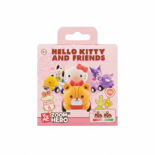 Sanrio Zoom Hero Pullback Vehicles Series 1 Hello Kitty and Friends