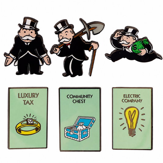 Hasbro Monopoly 90th Anniversary Enamel Pins